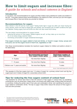 How to limit sugars and increase fibre