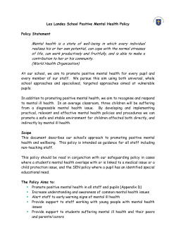 Les Landes School Positive Mental Health Policy 2016
