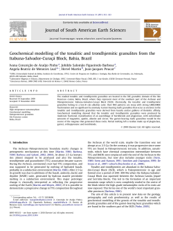 Geochemical modelling of the tonalitic and trondhjemitic