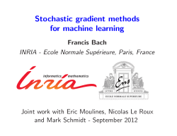 Stochastic gradient methods for machine learning