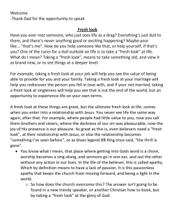 A fresh look at the glory of God causes us to make disciples