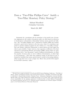 Does a &ldquo;Two-Pillar Phillips Curve&rdquo; Justify a Two