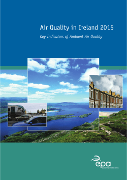 Air Quality in Ireland 2015 - Environmental Protection Agency, Ireland