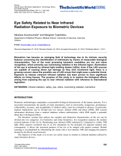 Eye safety related to infrared radiation bioeffects