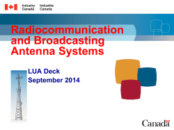 Radiocommunication and Broadcasting Antenna Systems