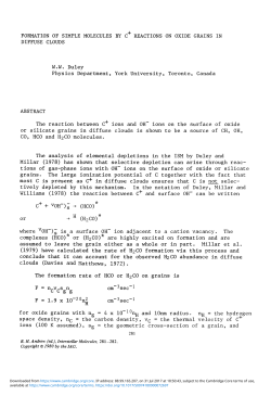 FORMATION OF SIMPLE MOLECULES BY C + REACTIONS ON