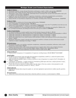 Michigan Grade Level Content Expectations
