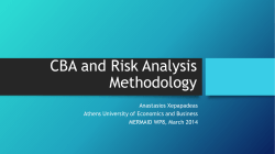 CBA and Risk Analysis Methodology