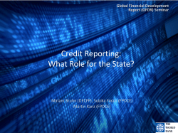 Credit Reporting - World Bank Group
