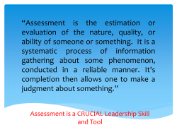 Standardized Assessment and Individuals with Autism Spectrum