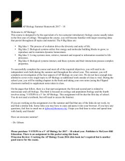 AP Biology - Lake Mary Preparatory School