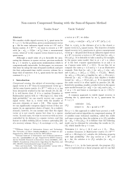 Non-convex Compressed Sensing with the Sum-of