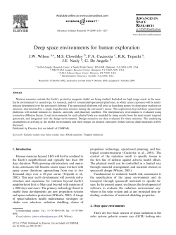 Deep space environments for human exploration