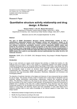 Quantitative structure activity relationship and drug design: A Review