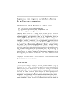 Supervised non-negative matrix factorization for audio source