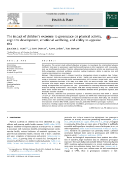The impact of children`s exposure to greenspace on physical activity