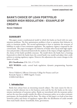 Bank`s choIce of loan portfolIo under hIgh regulatIon &ndash; example of
