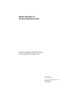 Norstar-Nortel VoiceMail Setup