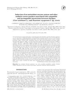 Induction of an antioxidant enzyme system and other oxidative