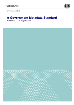 e-Government metadata standard v3.1