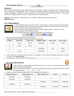 Phet Basic Stoichiometry WS