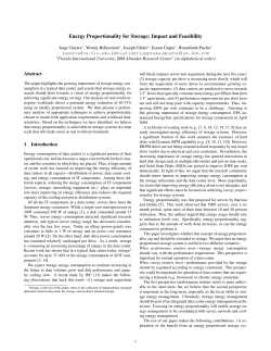 Energy Proportionality for Storage: Impact and Feasibility