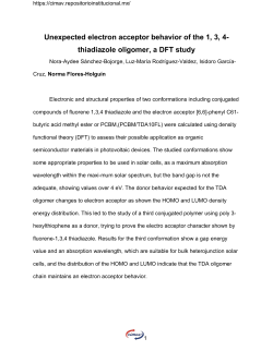 Unexpected electron acceptor behavior of the 1, 3, 4