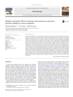 Multiple synergistic effects of emotion and memory on - Cap-lab