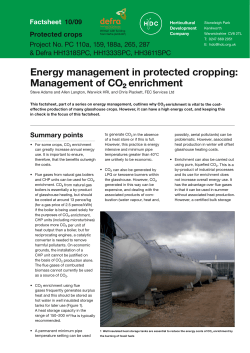 Management of CO2 enrichment