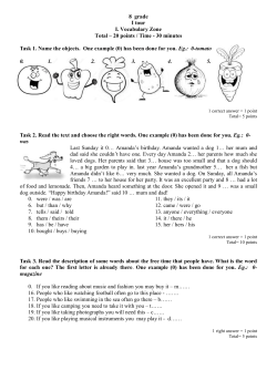 8 grade I tour I. Vocabulary Zone Total &ndash; 20 points / Time