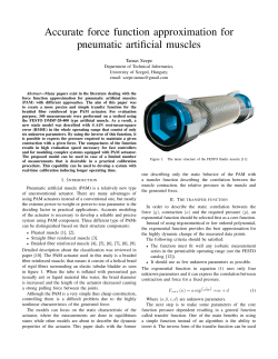 Accurate force function approximation for pneumatic artificial muscles
