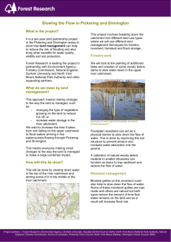 Slowing the Flow in Pickering and Sinnington