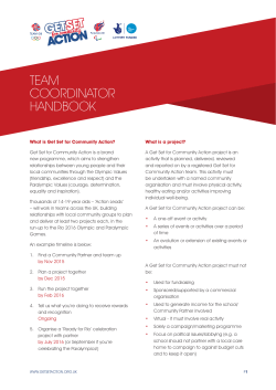 Team Coordinator handbook The ultimate Get Set for Community