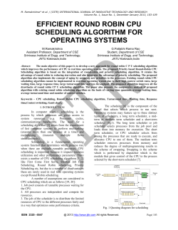 efficient round robin cpu scheduling algorithm for operating