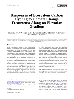 Responses of Ecosystem Carbon Cycling to Climate Change