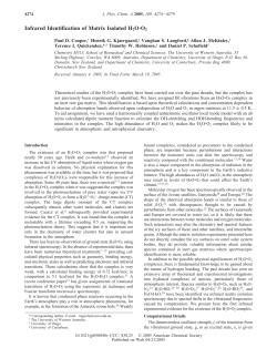 Infrared Identification of Matrix Isolated H2O&middot;O2