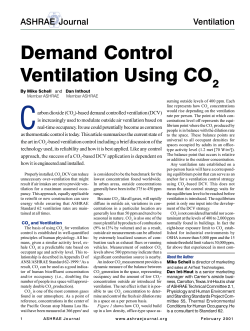 ASHRAE Journal Feb 02 Demand Control Ventilation Using CO2