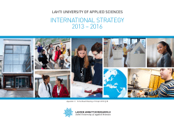 INTERNATIONAL STRATEGY 2013 &ndash; 2016