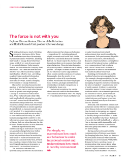 the force is not with you - The Behaviour and Health Research Unit