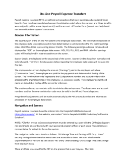 On-Line Payroll Expenses Transfers