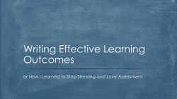 Writing Effective Learning Outcomes