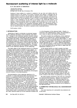 Nonresonant scattering of intense light by a molecule