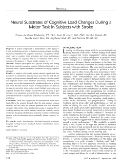 Neural Substrates of Cognitive Load Changes During a Motor Task