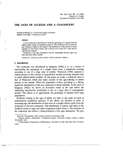 the ages of alleles and a coalescent