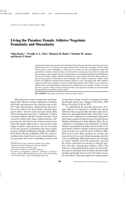 Living the Paradox: Female Athletes Negotiate Femininity and