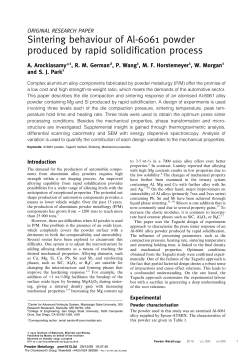 Sintering behaviour of Al-6061 powder produced by rapid