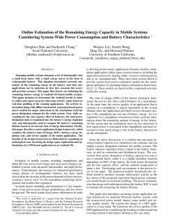 Online Estimation of the Remaining Energy