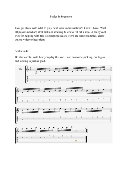 Scales in Sequence Ever got stuck with what to play next in an