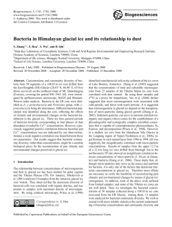 Bacteria in Himalayan glacial ice and its
