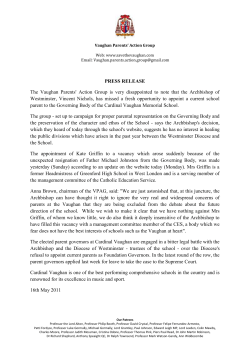 Press release - Vaughan Parents` Action Group